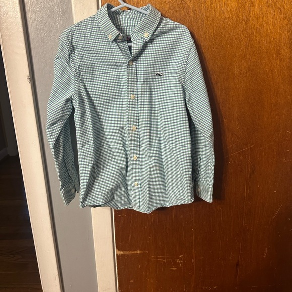 Vineyard Vines Blue and White Plaid Shirt - Picture 2 of 5